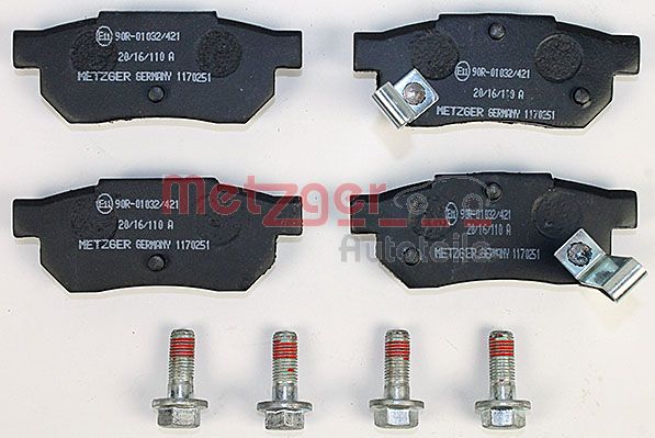 METZGER 1170251 Bremsbelagsatz, Scheibenbremse